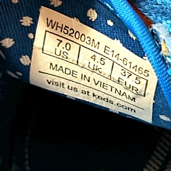 Keds Women’s Blue Confetti Sneakers Size 7 - Picture 10 of 12